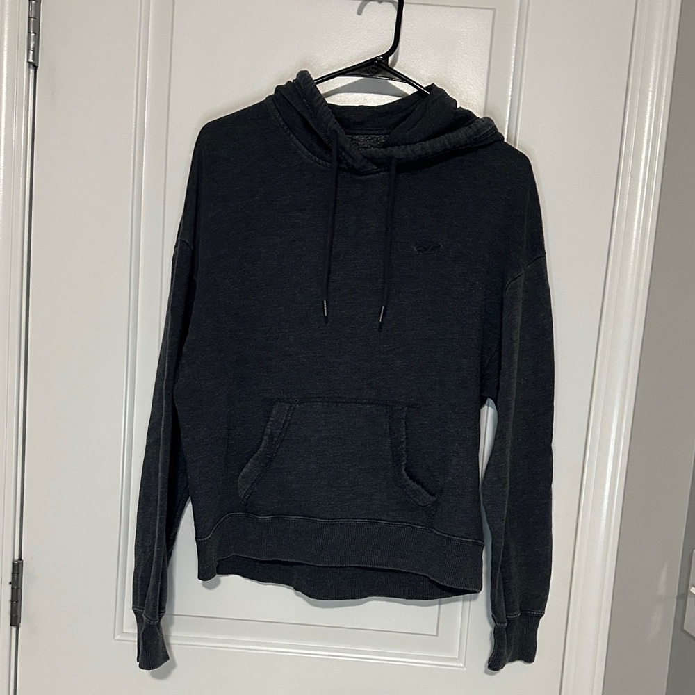 Hollister Women's Charcoal Hoodie